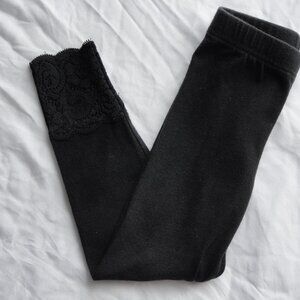 2 for $15 4T Ralph Lauren Black Leggings with lace ankle bottoms